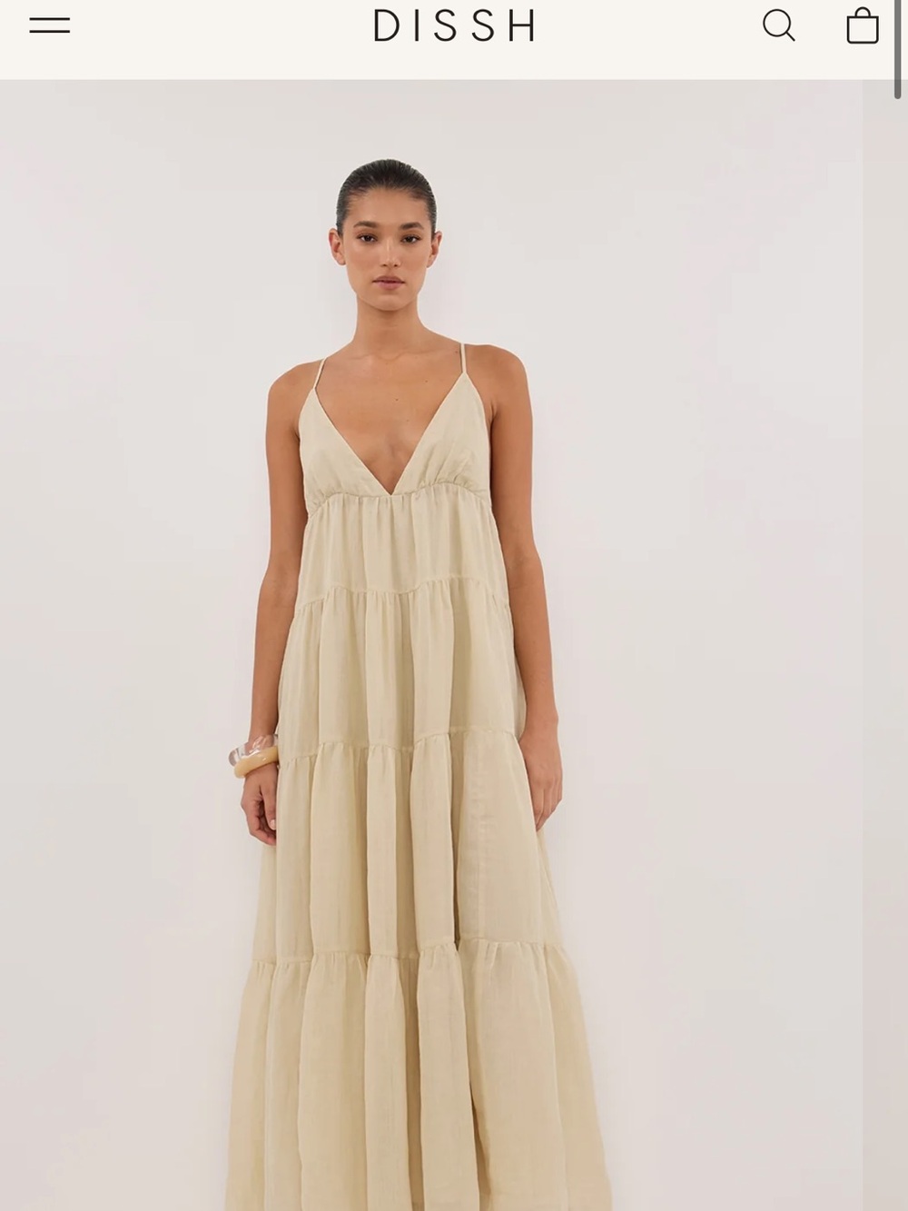 DISSH Sheer Slip Maxi Dress with removable liner